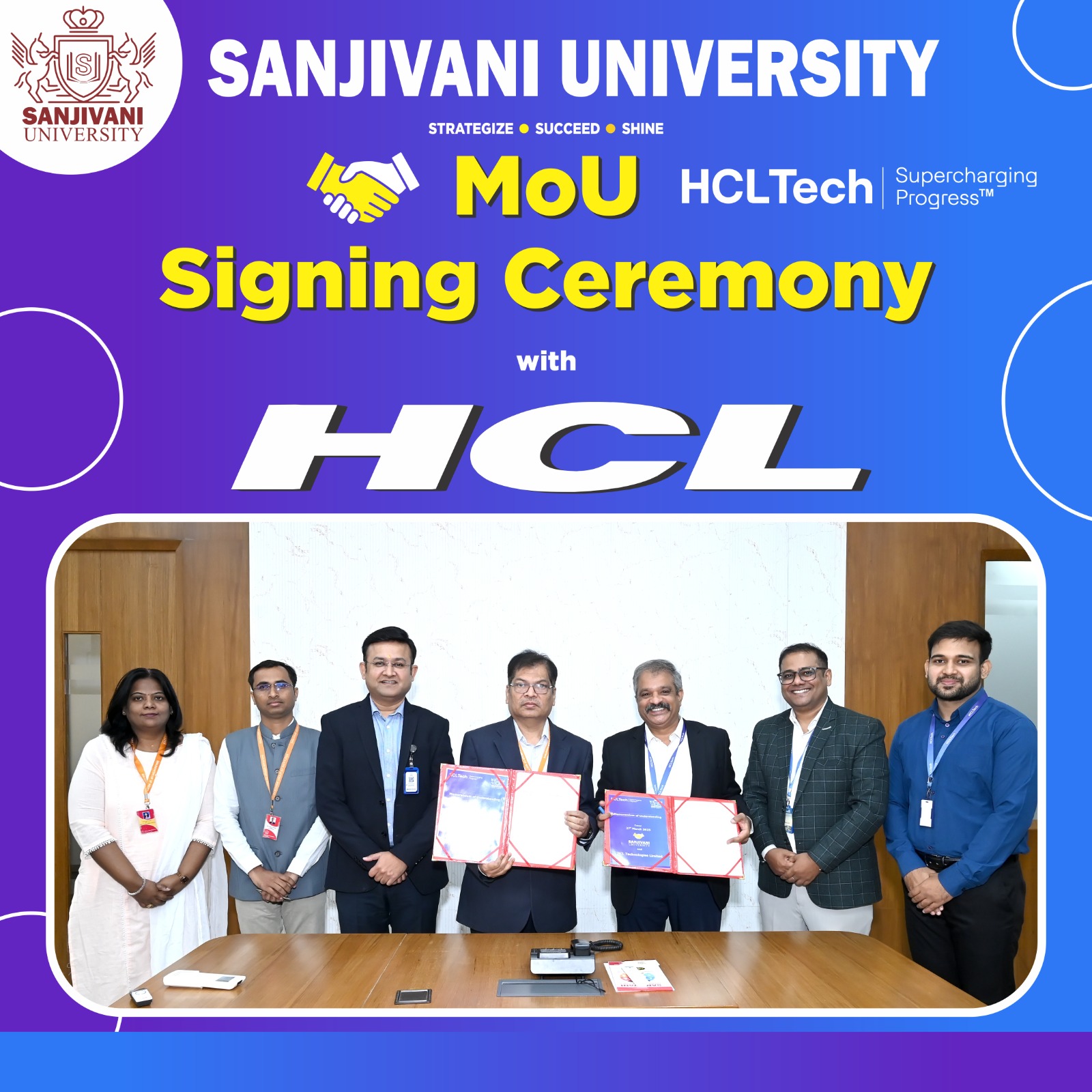 Sanjivani University Signs MoU with HCLTech